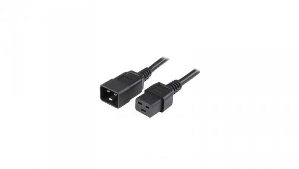 Przedłużacz kabel Zasilający Iec320 C19 Na C20 16A 2M Czarny ICOC 065-NC