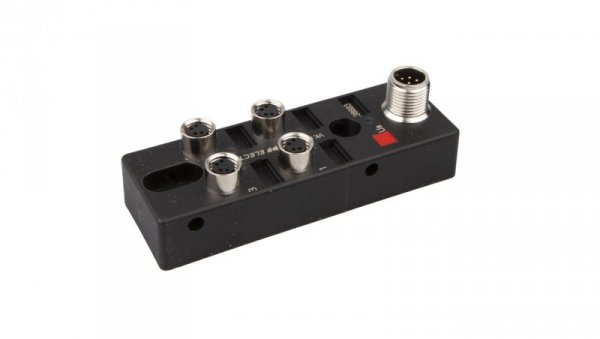 Rozdzielacz 27x88x31mm 4 x M8 4-pinowy 10-30V DC M12 12-pinowy wyświetlacz LED IP67 VK001111