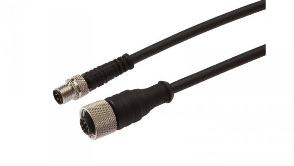 Złącze do samokonfekcjonowania M12 proste żeńskie 4-pinowe M8 męskie proste 4-pinowe 4x0,34mm² PUR IP67 VK100F65