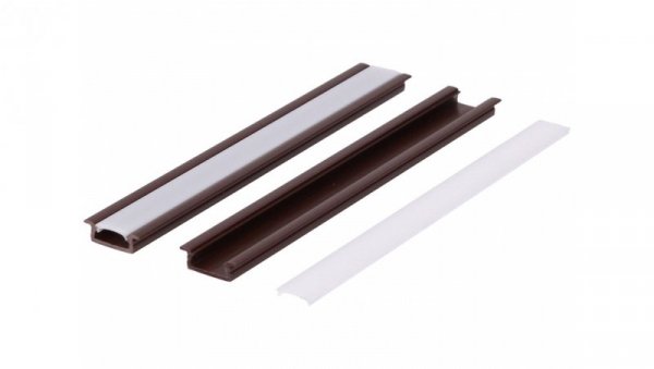 Profil led PCV Fuga Slim 16x7 2m brązowy ML