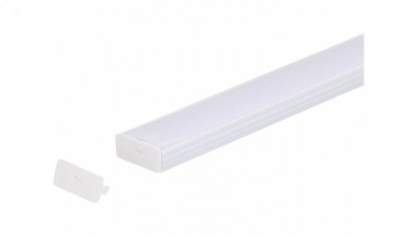 Zaślepka PCV Line Slim biała z otworem