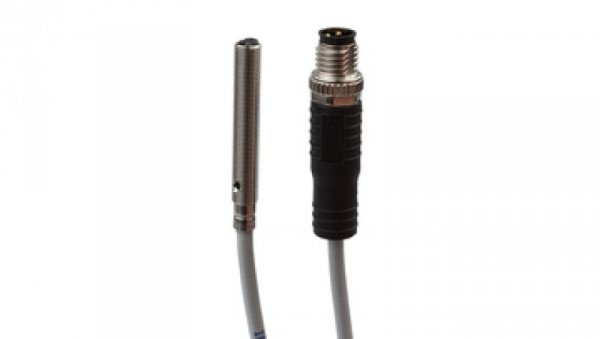 Czujnik optyczny odbiornik nadajnik M5x0,5 dł: 36mm Sn: 0,5m 10-30V DC PNP NO złącze kablowe M8 3-pinowe 0,3m PUR IP67 OE050175
