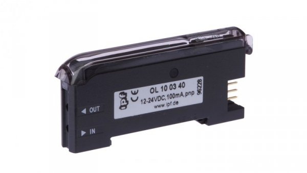 Czujnik światłowodowy wzmacniacz 30x70x10mm 12-24V DC PNP NO/NC złącze wtykowe 3-pinowe IP40 OL100340
