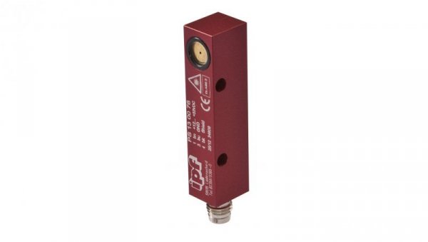 Czujnik laserowy nadajnik z czujnikiem światłowodowym 64x14x12mm fi0,7mm Sn: 1m 12-32V DC złącze M8 3pin IP67 PS130076