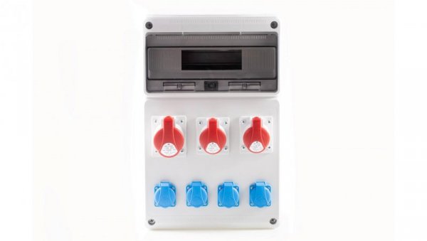 Rozdzielnica elektryczna natynkowa bez zabezpieczeń 1x32A/5p,2x16A/5p, 4x230V, BP6007-18/NT-S-BZ