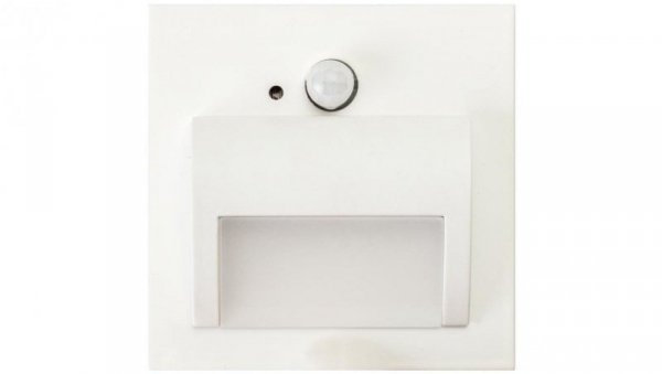 Oprawa Beryl PIR biała ciepła 3000K 1,5W 12V DC 9 led smd 3014 kwadrat do puszki fi 60 z czujką ruchu PIR