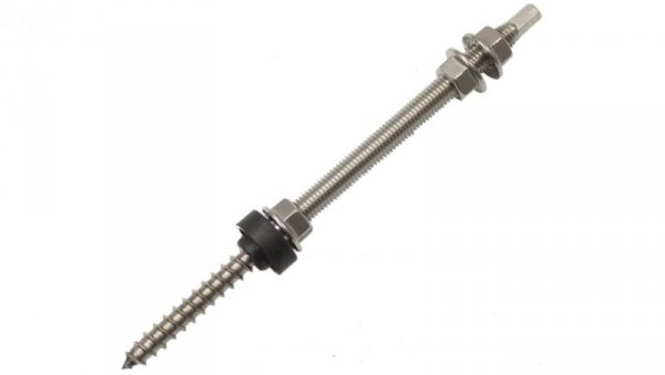 Śruba dwugwintowa do mocowania paneli fotowoltaicznych M10x300mm stal ocynkowana INOX-PLUS