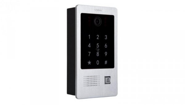 Stacja bramowa natynkowa, frezowane aluminium, wbudowany czytnik RfiD i szyfrator. Obiektyw regulowany 1,3MP AHD / 800TVL