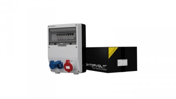 Rozdzielnica budowlana TD-S/FI 32A 2x230V gniazda Mennekes Doktorvolt 6930