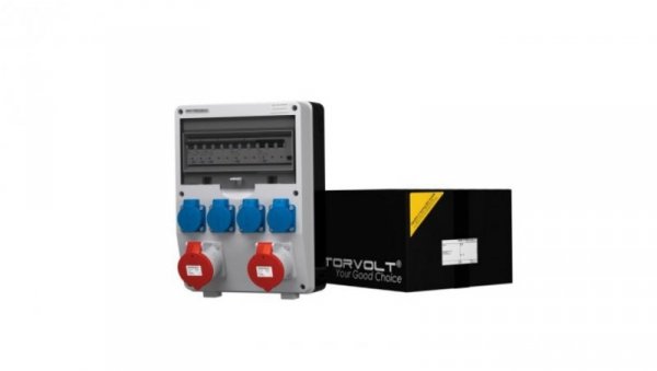 Rozdzielnica budowlana TD-S/FI 2x32A 4x230V gniazda Mennekes Doktorvolt 9344