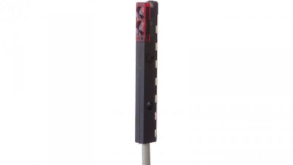 Czujnik optyczny odbiciowy 45x6,2x4mm Sn: 50mm 11-30V DC PNP/NPN Push-pull złącze kablowe M8 4pin 0,2m OTQ40173
