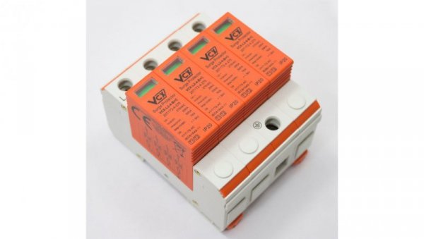 Ochronnik przepięć-ogranicznik modułowy 4P 7kA 275V Typ T1+T2 4P 3-F 20-50kA VCX