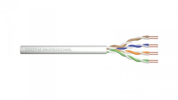 Kabel teleinformatyczny U/UTP kat.5e 4x2xAWG24 PVC drut szary Eca DK-1511-V-1-1 /100m/