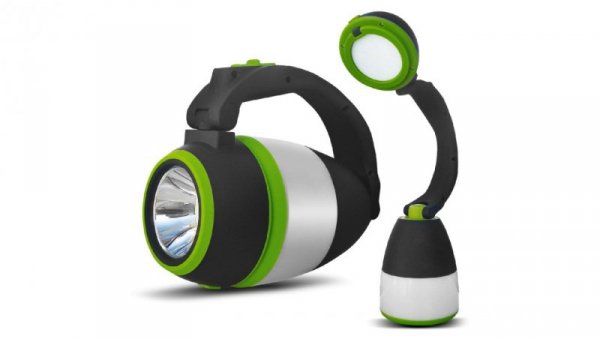 Lampa LED 3w1 Maclean, kempingowa, biurkowa, latarka, 1W, 60-200lm, Cold White 6000K, 18650 1500mAh, funkcja powerbanku MCE298