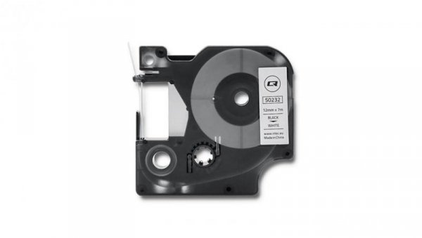 Qoltec Taśma do DYMO D1 45013 12mm x 7m Biała/ Czarny nadruk