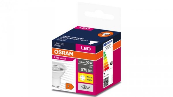 Żarówka LED VALUE PAR16 80 GU10 6,9W 575lm 3000K 830 120st. 4058075598768