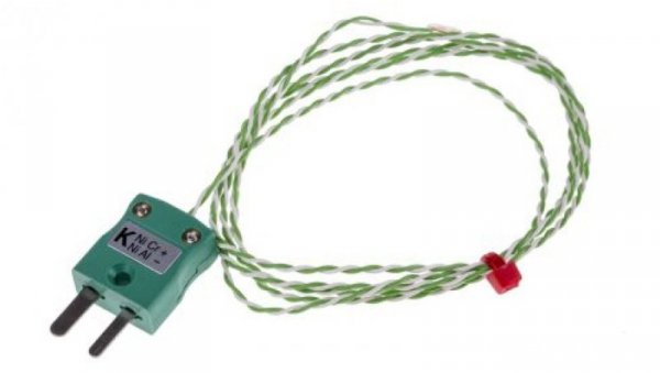 Termopara typ K do +200C 1m kabel 1m, Miedziane IEC