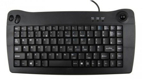 Miniklawiatura kulkowa przewodowa, kolor: Czarny, USB, QWERTY (Wielka Brytania), RS PRO
