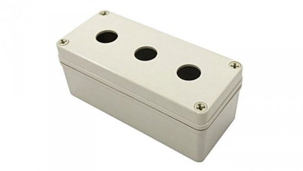 Obudowa kasety sterowniczej, Ø 22mm, 3-otworowa, IP66, RS PRO
