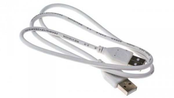 Kabel USB, dł. 0.8m, kolor: Biały