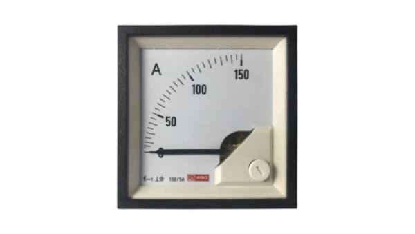 Amperomierz analogowy panelowy 150 (Scle) A, 150/5 (CT) A, 5 (Input) A AC -10C do +65C RS PRO