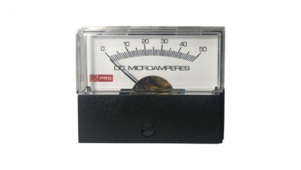 Amperomierz analogowy panelowy 50 (Input)μA DC 0C do +60C RS PRO