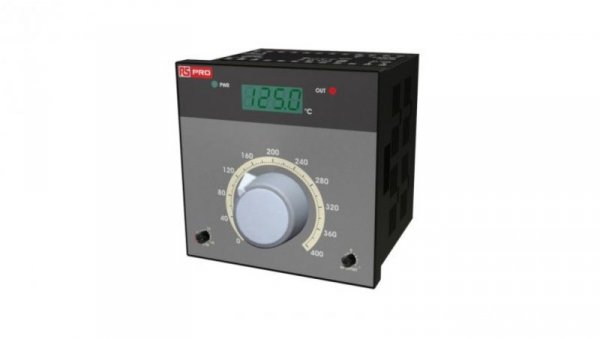 Regulator temperatury PID panelowy 2-wyjściowy, Uz 230 V AC, 0→ 400 C, 0→ 50 C., 72 x 72mm