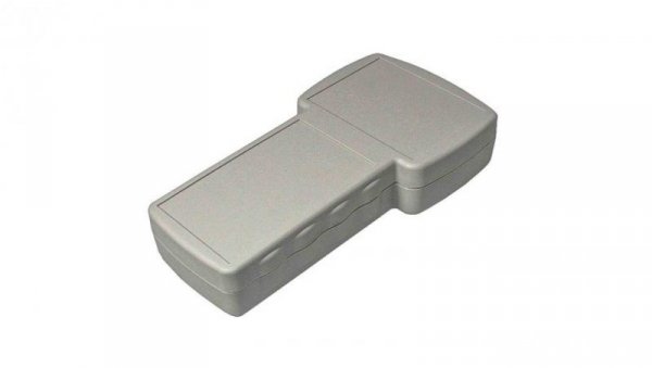 Obudowa do urządzeń przenośnych, IP54, 210 x 110 x 41mm, materiał: ABS, kolor: Szary, z miejscem na wyświetlacz, z
