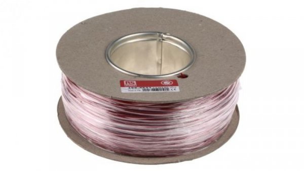 Przewód jednożyłowy linkowy, 0,2 mm², 7/0,2 mm, 24 AWG, PVC, 1 kV AC, Czerwony, dł. 500m, RS PRO
