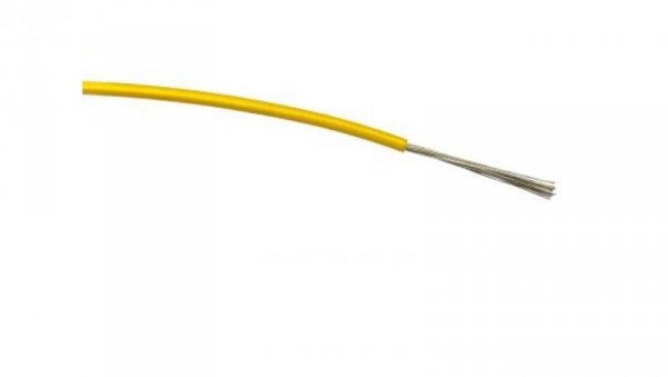 Przewód jednożyłowy linkowy, 0,5 mm², 16/0,2 mm, 20 AWG, PVC, 1 kV AC, Żółty, dł. 100m, RS PRO