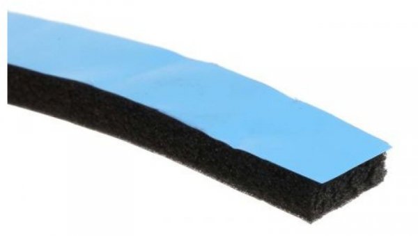 Taśma piankowa, 15m x 12mm x 4.8mm, kolor: Czarny, RS PRO Dwustronne