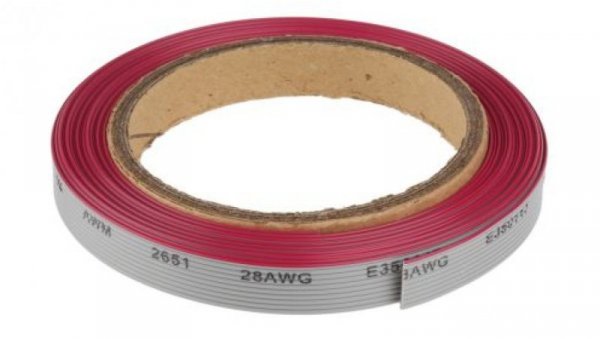 Kabel taśmowy Nieekranowany, AWG: 28, 10-żyłowy, raster: 1.27mm, 5m, -20→ +105 C