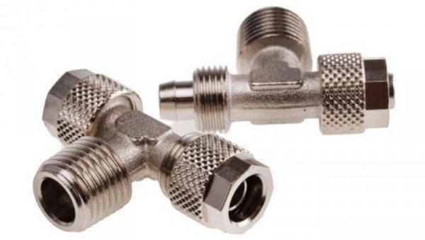 Adapter gwintowany teowy typu gwint – rura, seria: 1200, 15 barów