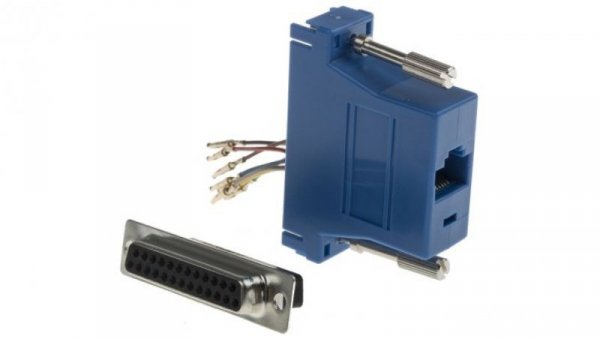 Adapter do złączy RJ, 25-stykowe D-sub żeńskie, RJ45 żeńskie