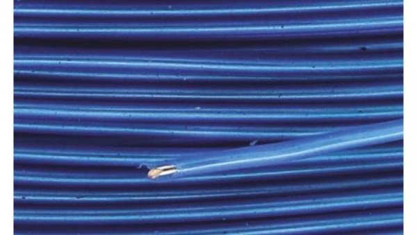 Przewód jednożyłowy linkowy, Przewód Tefzel, 0,13 mm², 1/0,4 mm, 26 AWG, ETFE, 375 V, Niebieski, dł. 100m, RS PRO