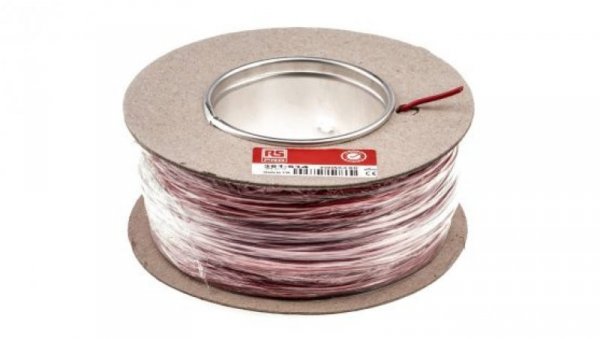 Przewód jednożyłowy linkowy, 2491X, 0,5 mm², 16/0,2 mm, 20 AWG, PVC, 500 V, Czerwony, dł. 100m, RS PRO
