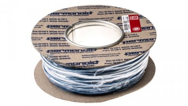 Przewód jednożyłowy linkowy, 2491X, 1 mm², 32/0,2 mm, 17 AWG, PVC, 500 V, Niebieski, dł. 100m, RS PRO