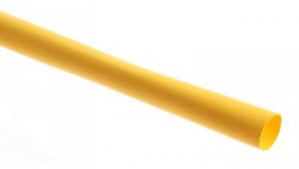 Osłona termokurczliwa żółta 2:1, średnica 9.5mm, dł. 1.2m, RS PRO