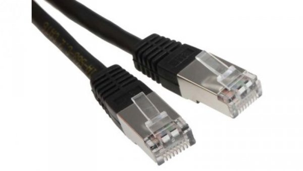 Kabel kategorii 6, Czarny, Wtyk RJ45/męski RJ45dł.: 3m, mat. koszulki: PVC