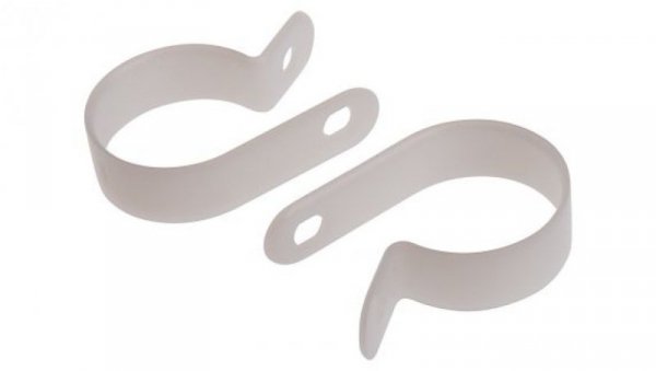 Zacisk typu P, Ø zew. 25.4mm, szer. 12mm, kolor: , kolor: Naturalny, materiał: Nylon