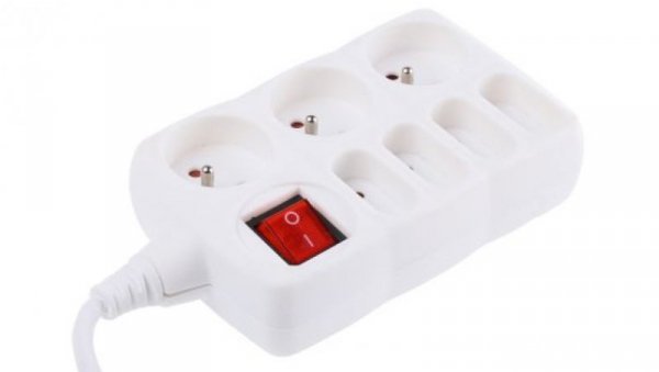 Przedłużacz 7-gniazdowy 250V AC z/u 1.5m 481367