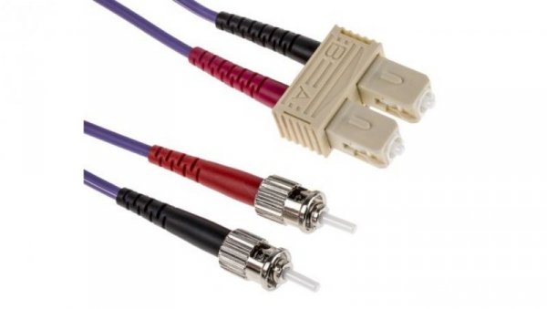 Kabel światłowodowy, średnica: 50/125μm, OM3 Wielomodowy, Fioletowy, SC / ST