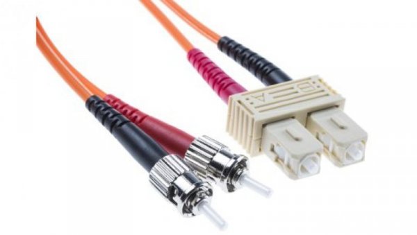 Kabel światłowodowy, średnica: 50/125μm, OM2 Wielomodowy, Pomarańczowy, ST/SC