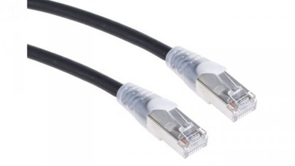 Kabel kategorii 6, Czarny, Wtyk RJ45/męski RJ45dł.: 3m, mat. koszulki: LSZH