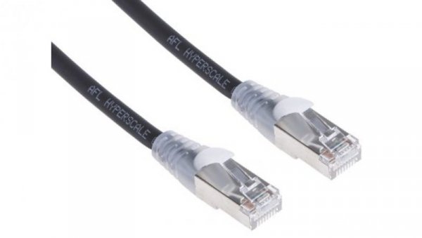 Kabel kategorii 6, Czarny, Wtyk RJ45/męski RJ45dł.: 500mm, mat. koszulki: LSZH