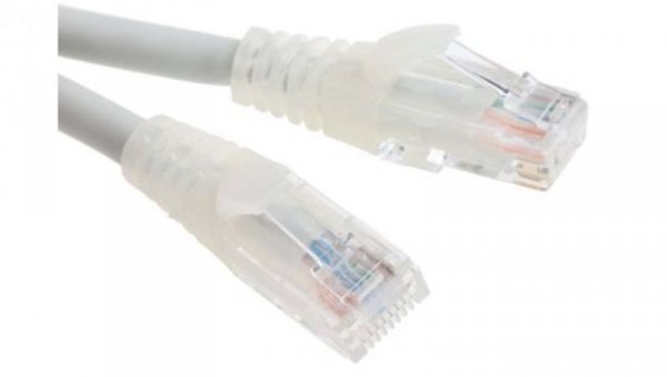 Kabel kategorii 6, Szary, Wtyk RJ45/męski RJ45dł.: 5m, mat. koszulki: LSZH