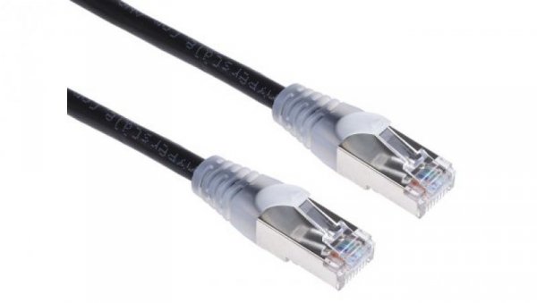 Kabel kat. 5e F/UTP Czarny 2m