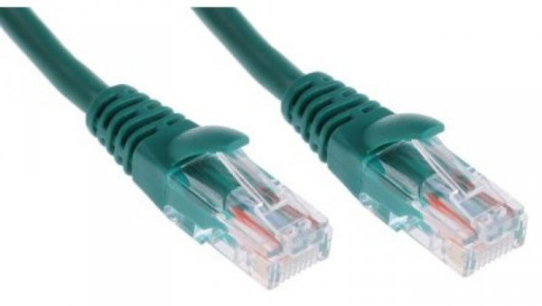 Kabel kat. 5e U/UTP Zielony 1m