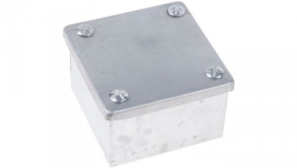 Puszka zaciskowa, Stal Galwanizowany 8 Knockouts 75mm x 75 mm x 50mm 20/25mm Knockout Size RS PRO