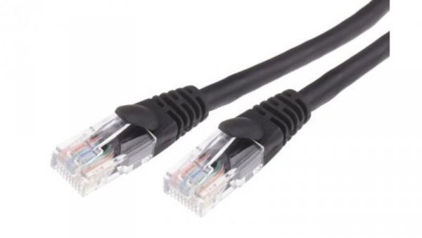 Kabel kat. 5e U/UTP Czarny 1m